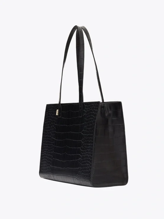 Beis Black Croc-Embossed Work Tote - Picture 2 of 8